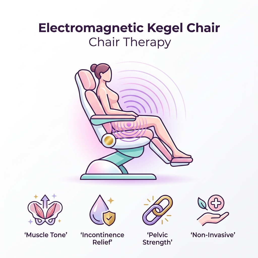 Electromagnetic Kegel Chair Medical Illustration