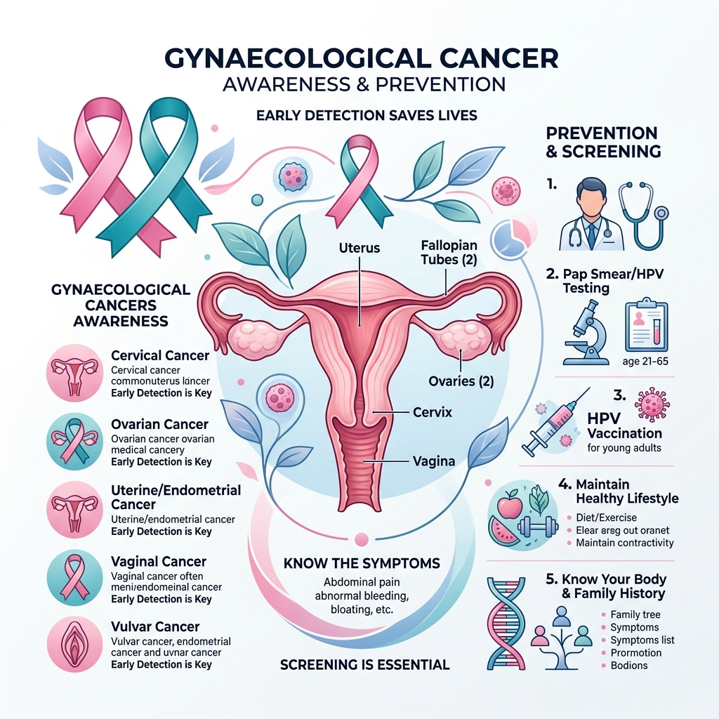 Gynec Cancers Medical Illustration
