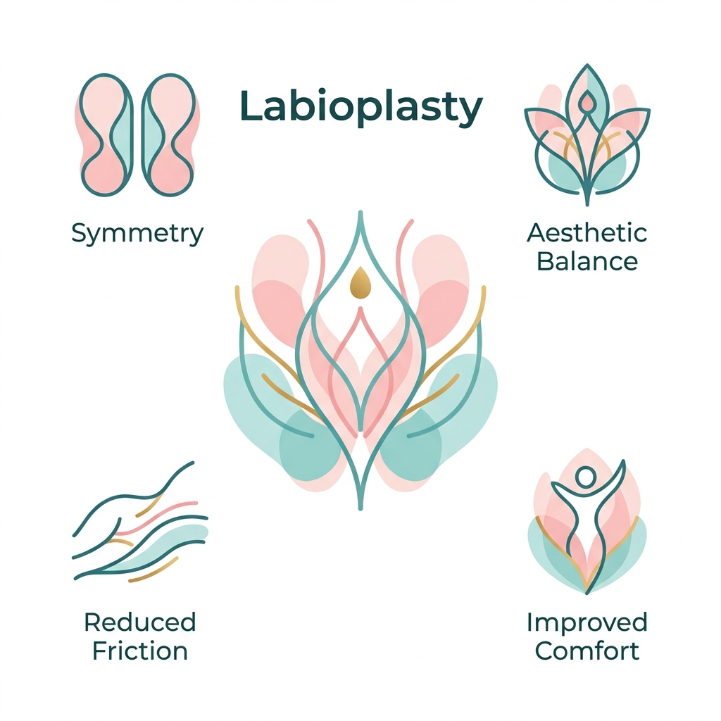 Labiaplasty Medical Illustration
