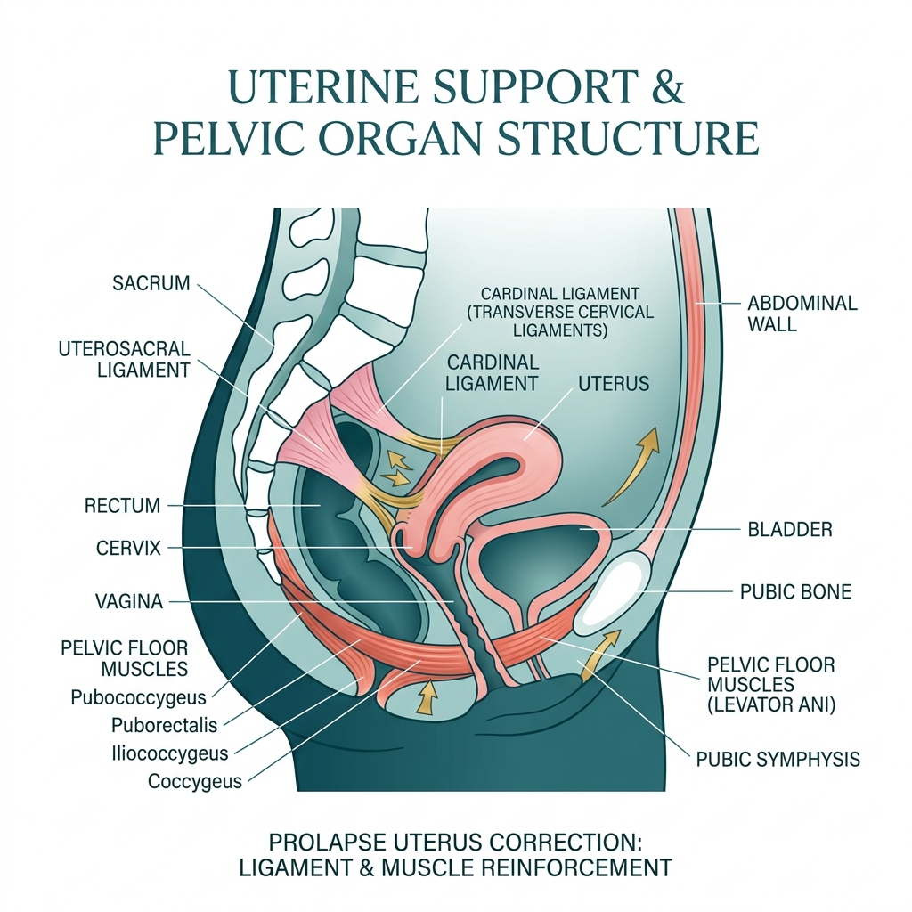 Prolapse Uterus Medical Illustration