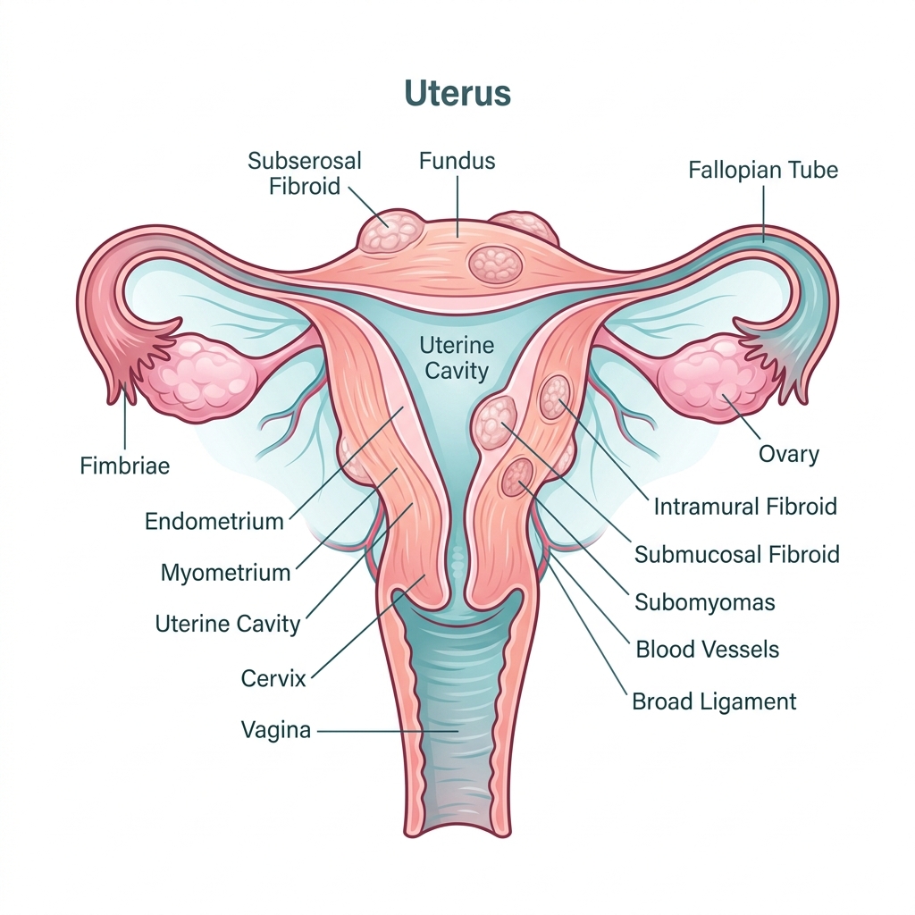 Uterine Fibroid Medical Illustration